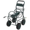 Vidaxl chariot à tuyau d'arrosage avec 1 2 raccords de tuyau 75 m en acier