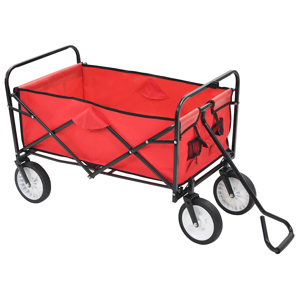 Vidaxl Handkar en acier pliable rouge