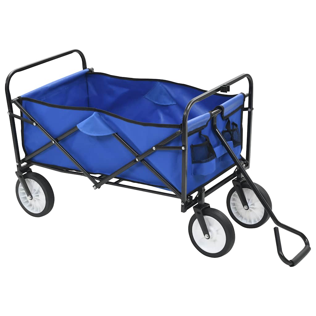 Vidaxl Handkar en acier pliable bleu