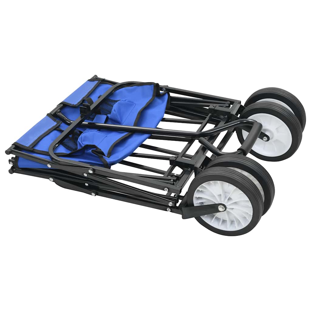 Vidaxl Handkar en acier pliable bleu