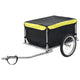 Vidaxl Bicycle Trailer 65 kg noir et jaune