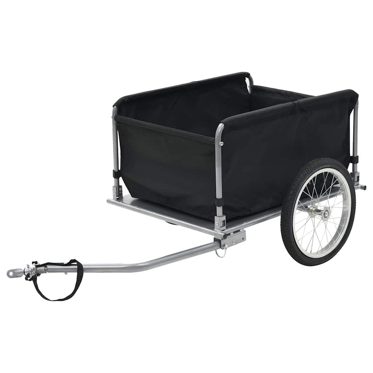 Vidaxl Bicycle Trailer 65 kg noir et jaune
