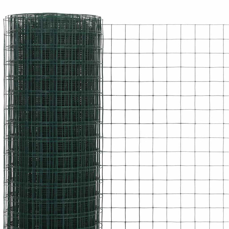 Vidaxl Poulet Fil 10x0,5 m en acier avec revêtement en PVC vert