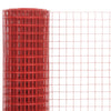 Vidaxl Poulet Fil 25x0,5 m en acier avec revêtement en PVC rouge