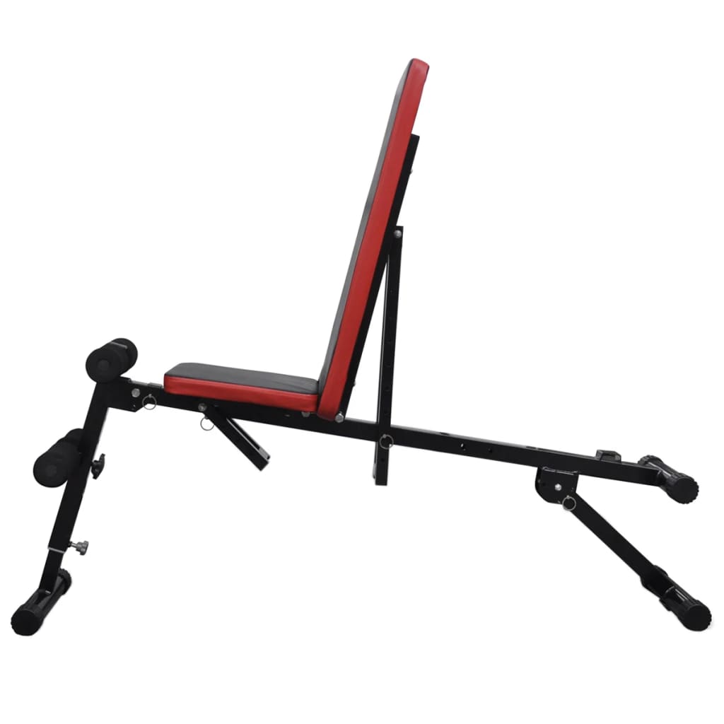 Banc de muscle abdominal vidaxl avec haltère ensemble réglable 60,5 kg