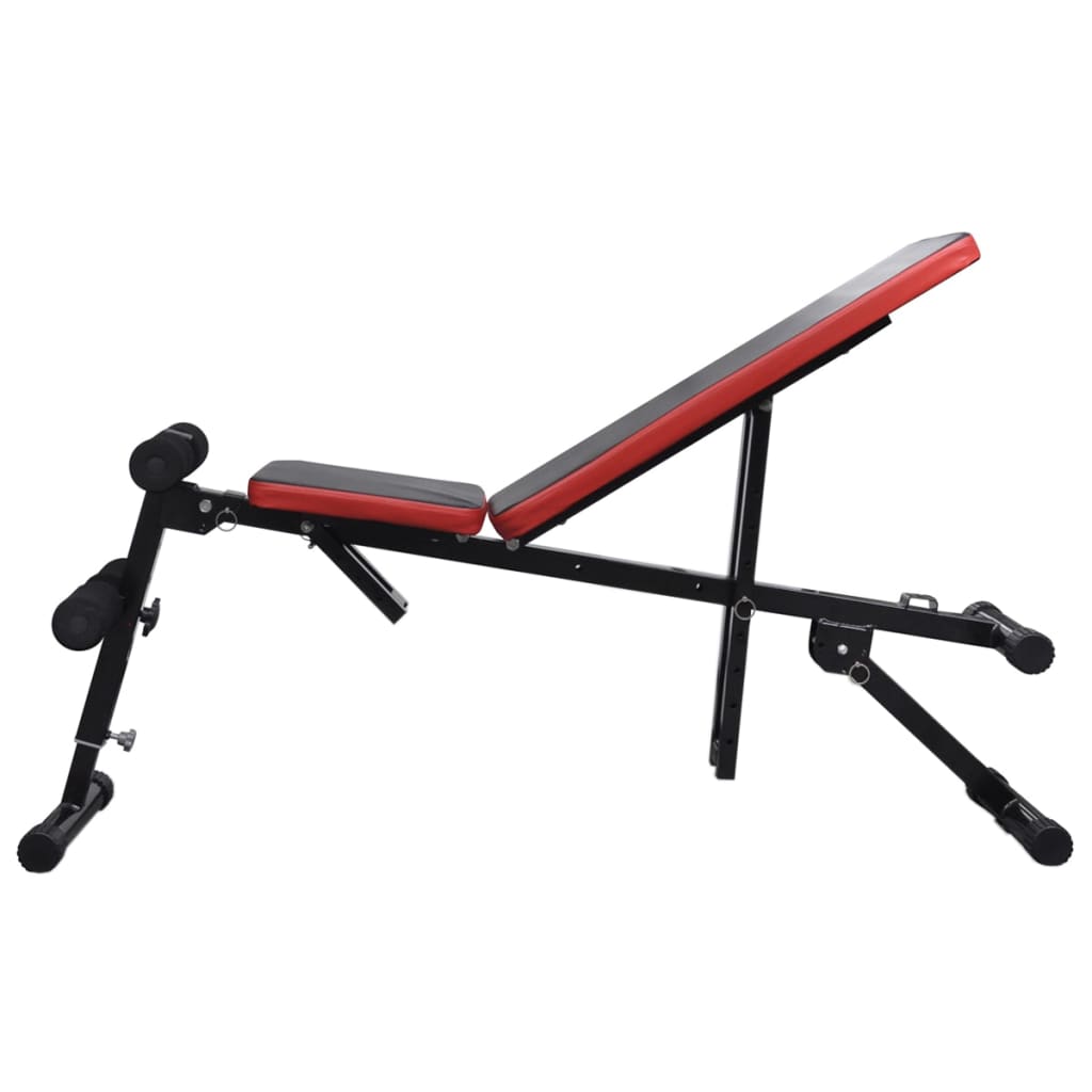 Banc de muscle abdominal vidaxl avec haltère ensemble réglable 60,5 kg