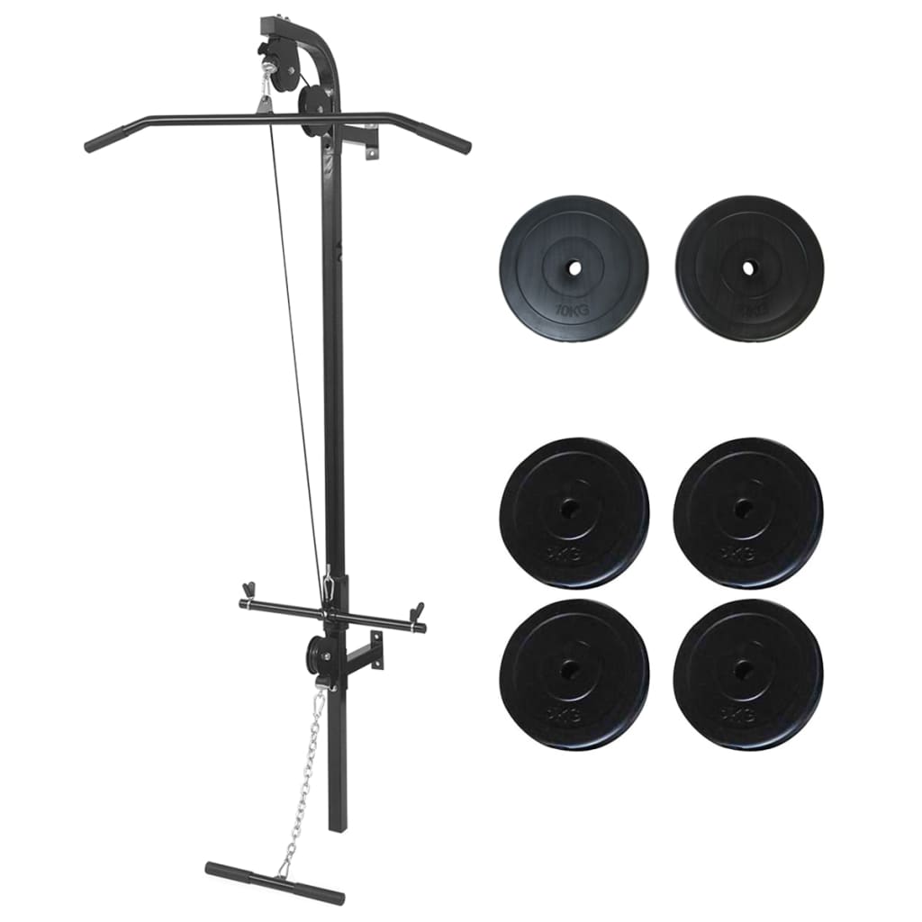 Vidaxl Power Tower pour le mur avec des tranches de poids 40 kg