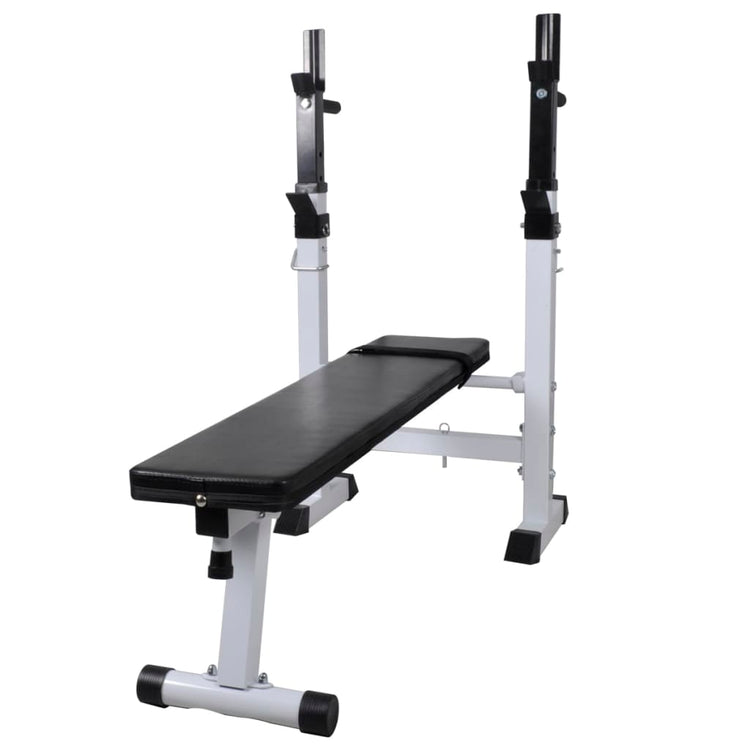 Banque d'entraînement Vidaxl avec rack de poids et haltère ensemble 60,5 kg