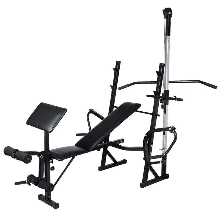 Banque d'entraînement Vidaxl avec rack de poids et haltère de 30,5 kg