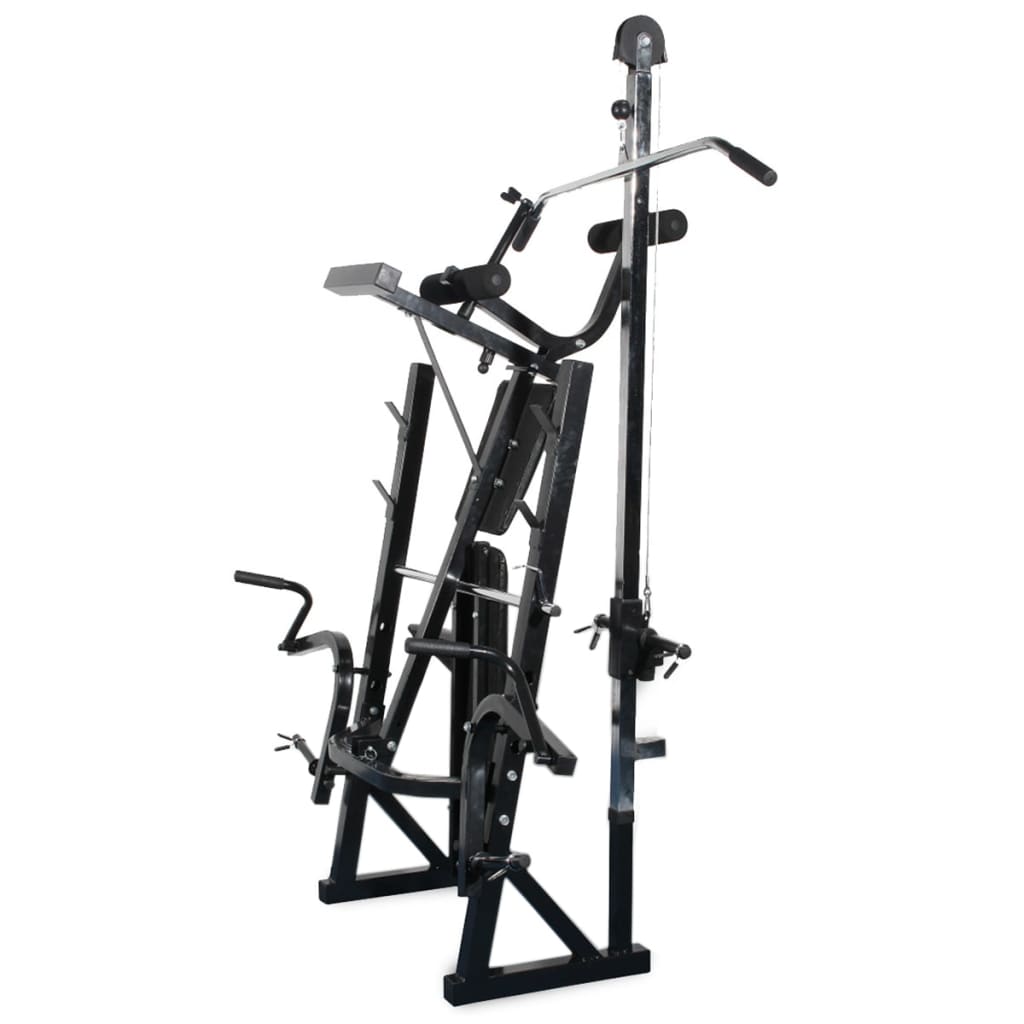Banque d'entraînement Vidaxl avec rack de poids et haltère de 30,5 kg