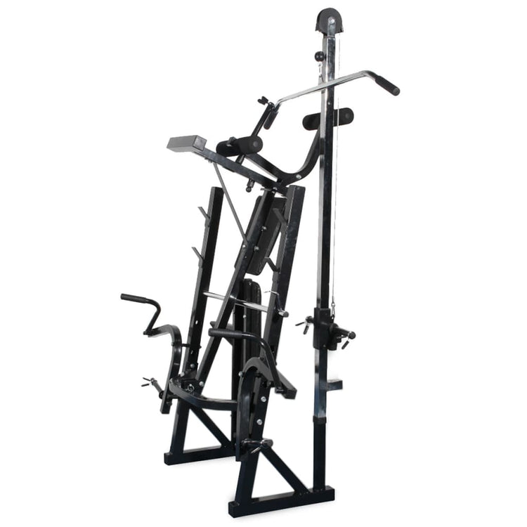 Banque d'entraînement Vidaxl avec rack de poids et haltère de 30,5 kg