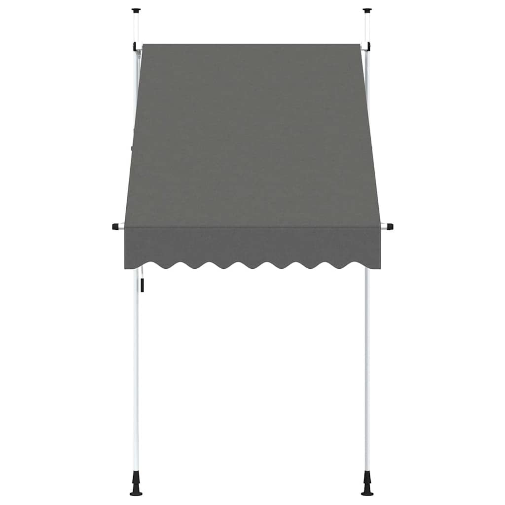 Vidaxl luifel extensible manuellement 150 cm anthracite