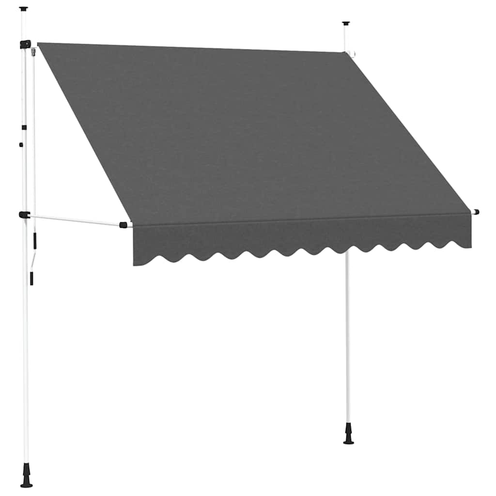 Vidaxl Luifel étend manuellement 250 cm anthracite