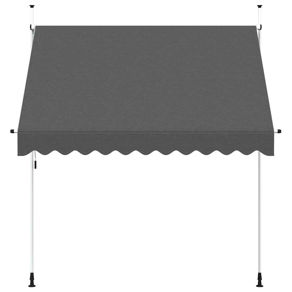 Vidaxl Luifel étend manuellement 250 cm anthracite