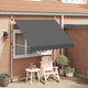 Vidaxl Luifel étend manuellement 250 cm anthracite