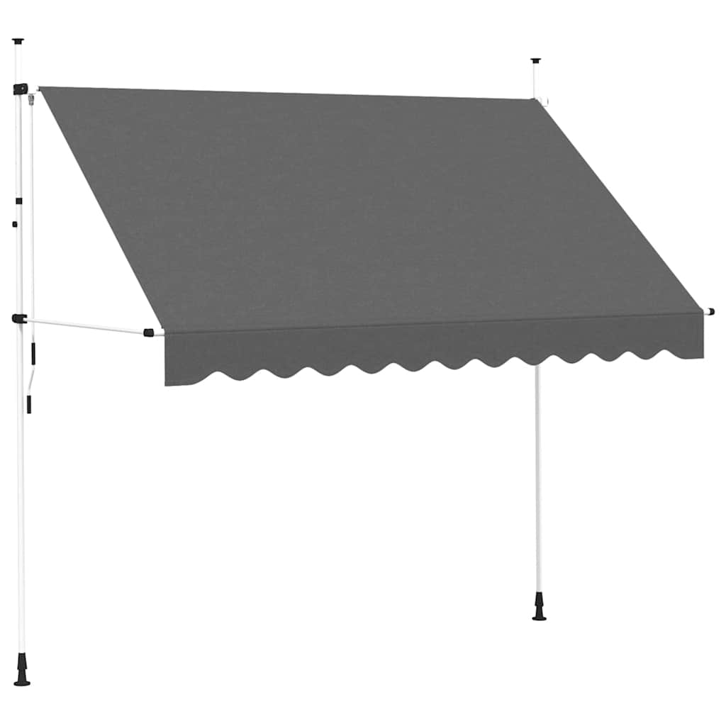 Vidaxl luifel extensible manuellement 300 cm anthracite