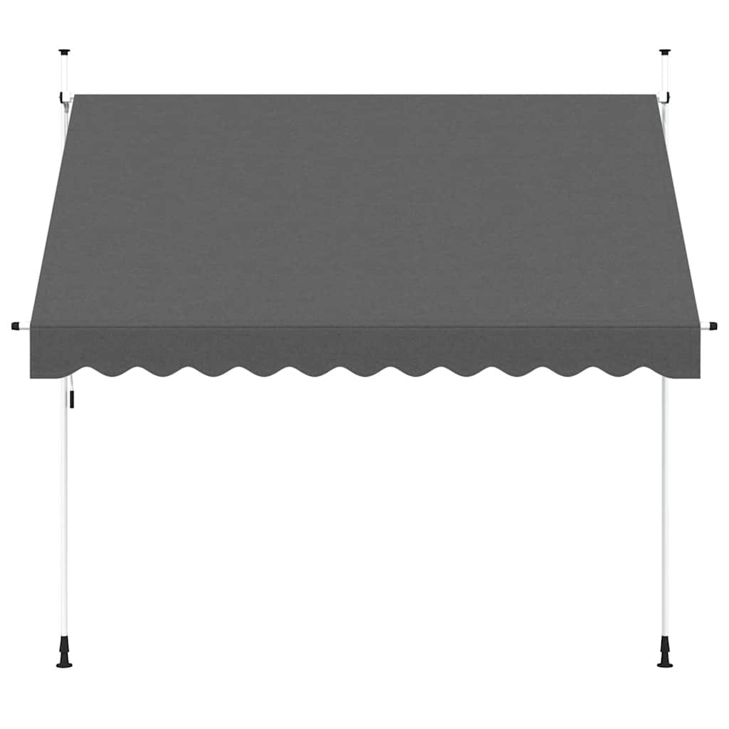 Vidaxl luifel extensible manuellement 300 cm anthracite