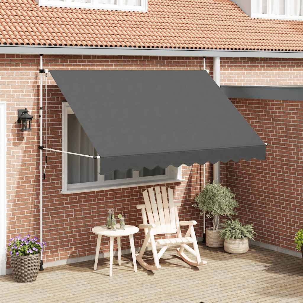 Vidaxl luifel extensible manuellement 300 cm anthracite