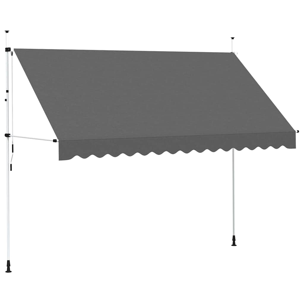 Vidaxl luifel extensible manuellement 350 cm anthracite