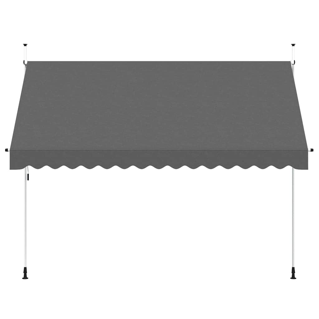 Vidaxl luifel extensible manuellement 350 cm anthracite