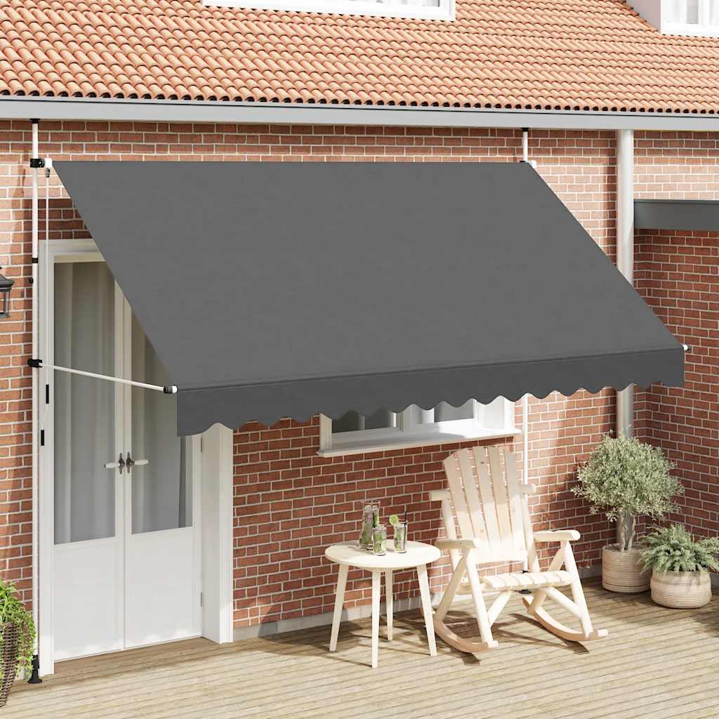 Vidaxl luifel extensible manuellement 350 cm anthracite