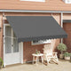 Vidaxl luifel extensible manuellement 350 cm anthracite
