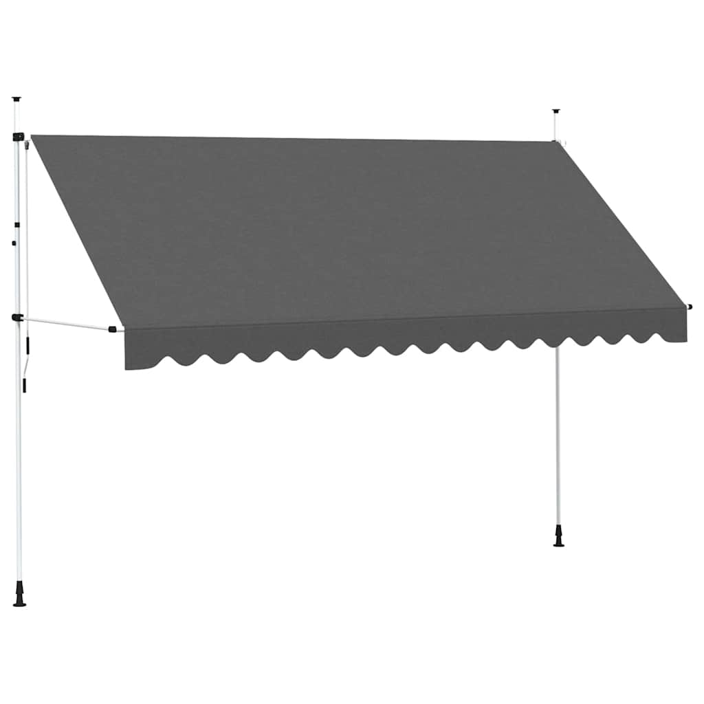 Vidaxl luifel extensible manuellement 400 cm anthracite