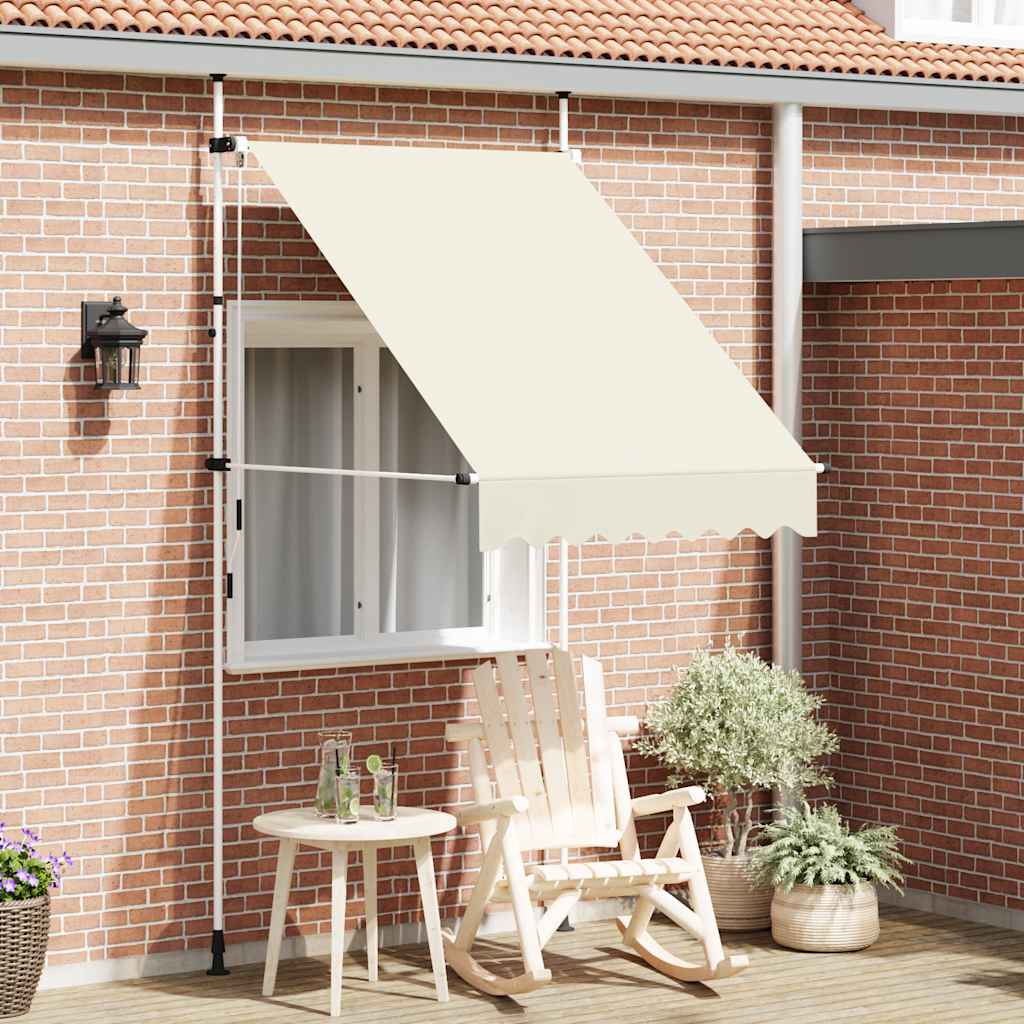Vidaxl Luifel étend manuellement la crème 150 cm