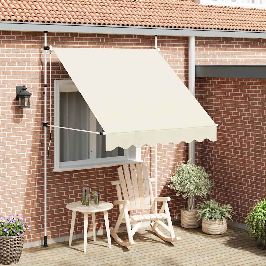 Vidaxl Luifel étend manuellement la crème 200 cm