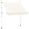 Vidaxl Luifel étend manuellement la crème 250 cm