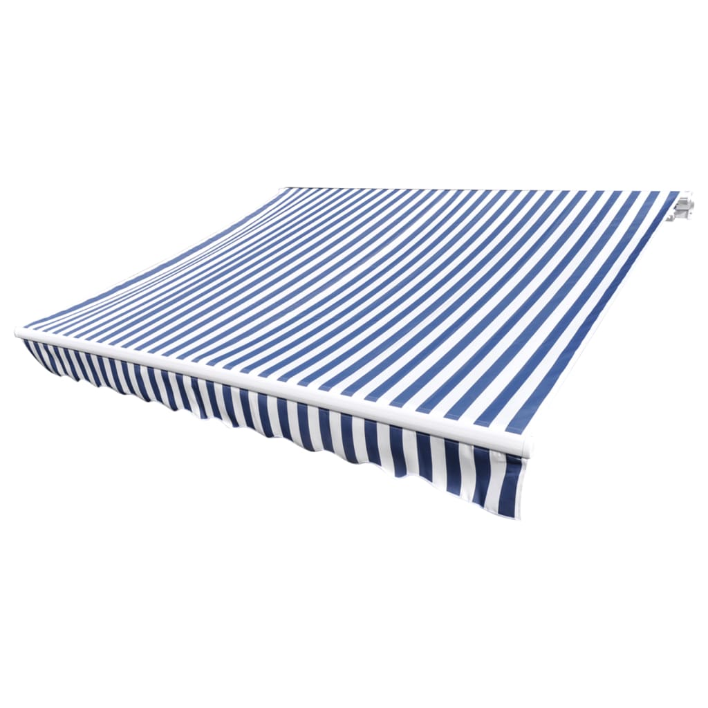Vidaxl Laifeldoek 350x250 cm toile bleu et blanc
