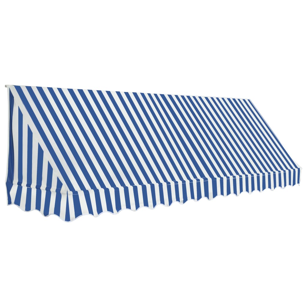 Vidaxl Luifel 350x120 cm bleu et blanc