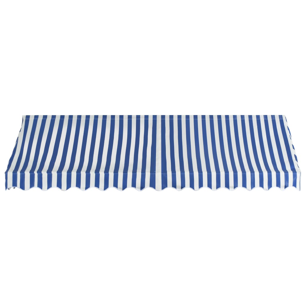 Vidaxl Luifel 350x120 cm bleu et blanc