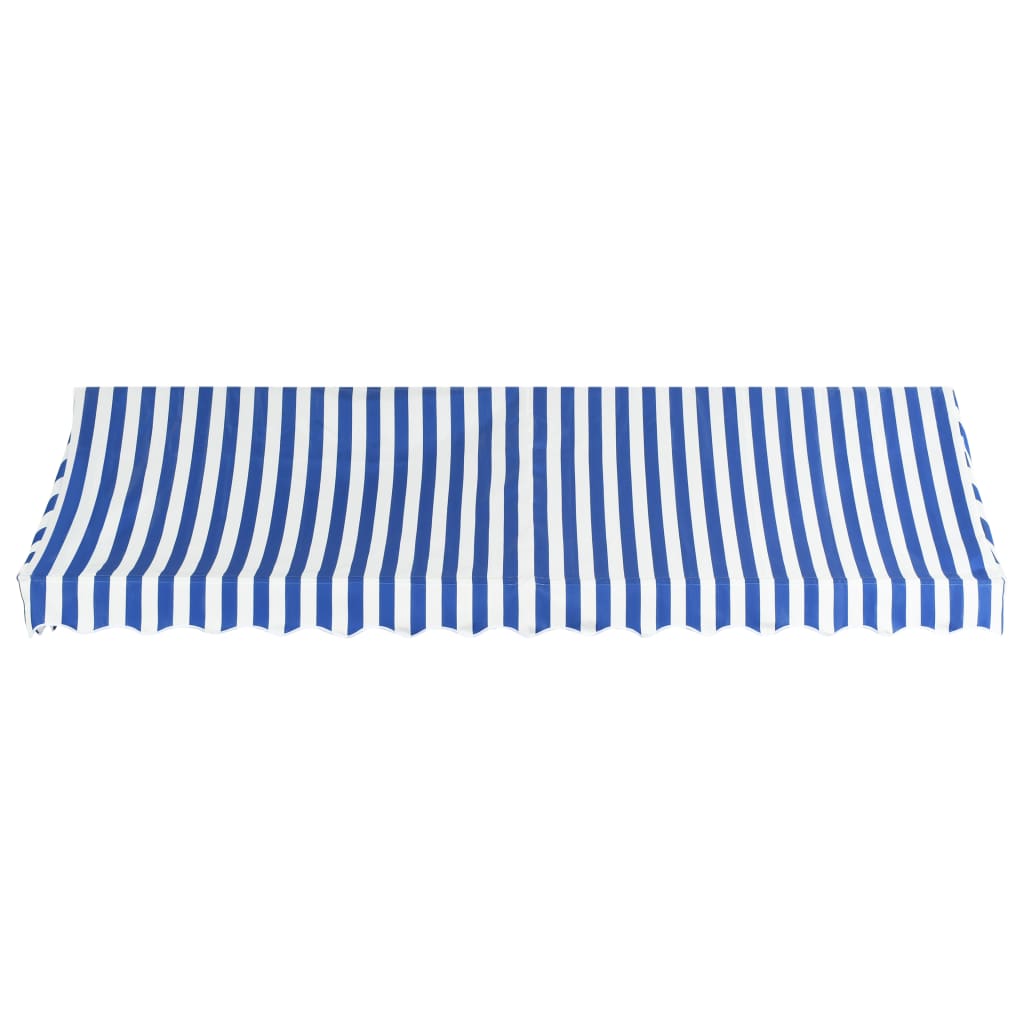 Vidaxl Luifel 400x120 cm bleu et blanc