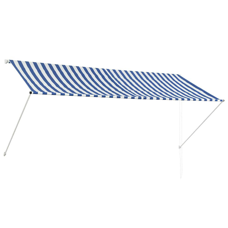 Vidaxl Luifel extensible 300x150 cm bleu et blanc