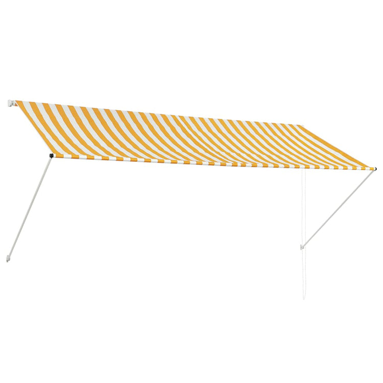 Vidaxl luifel extensible 300x150 cm jaune et blanc