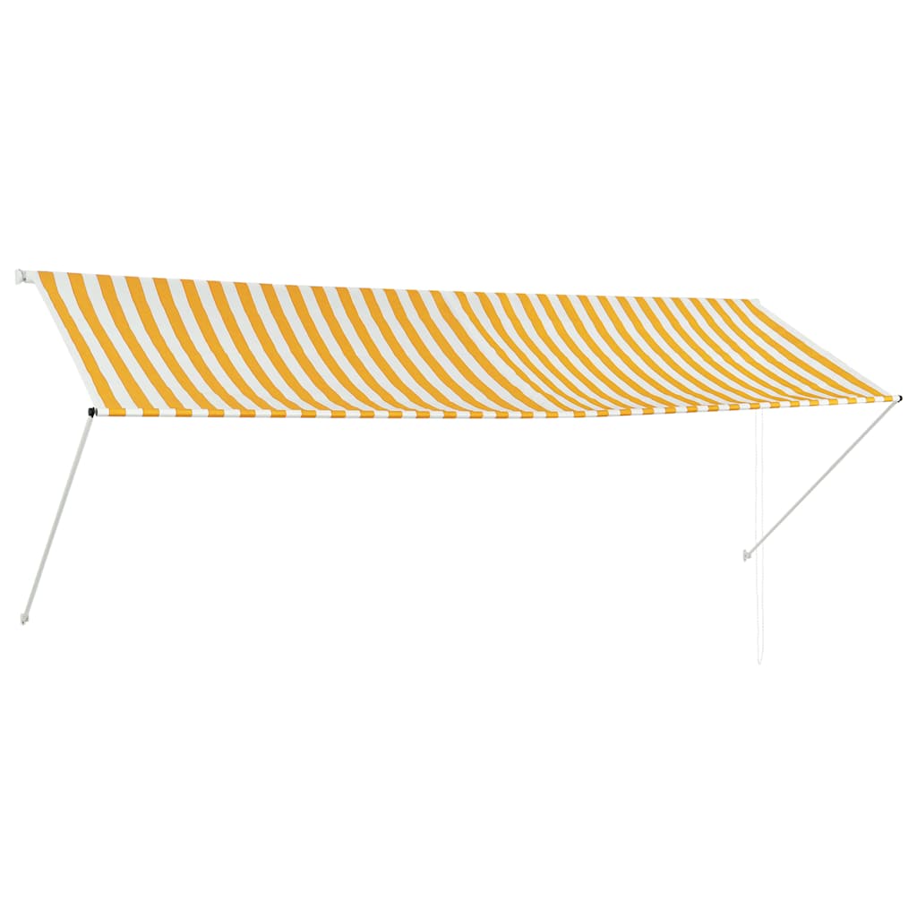 Vidaxl luifel extensible 350x150 cm jaune et blanc