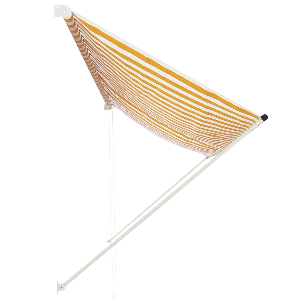 Vidaxl luifel extensible 350x150 cm jaune et blanc