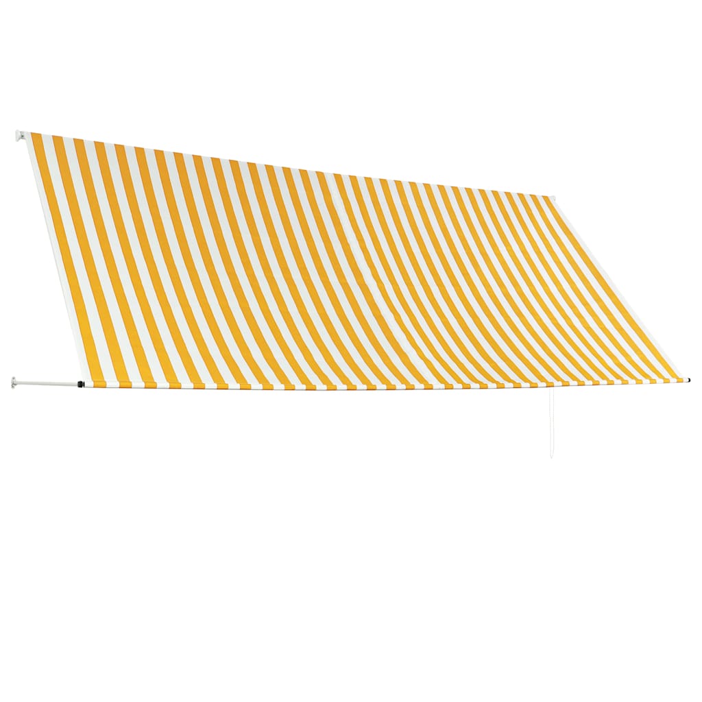Vidaxl luifel extensible 350x150 cm jaune et blanc