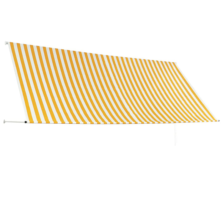 Vidaxl luifel extensible 350x150 cm jaune et blanc