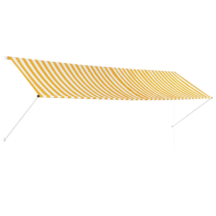 Vidaxl luifel extensible 400x150 cm jaune et blanc