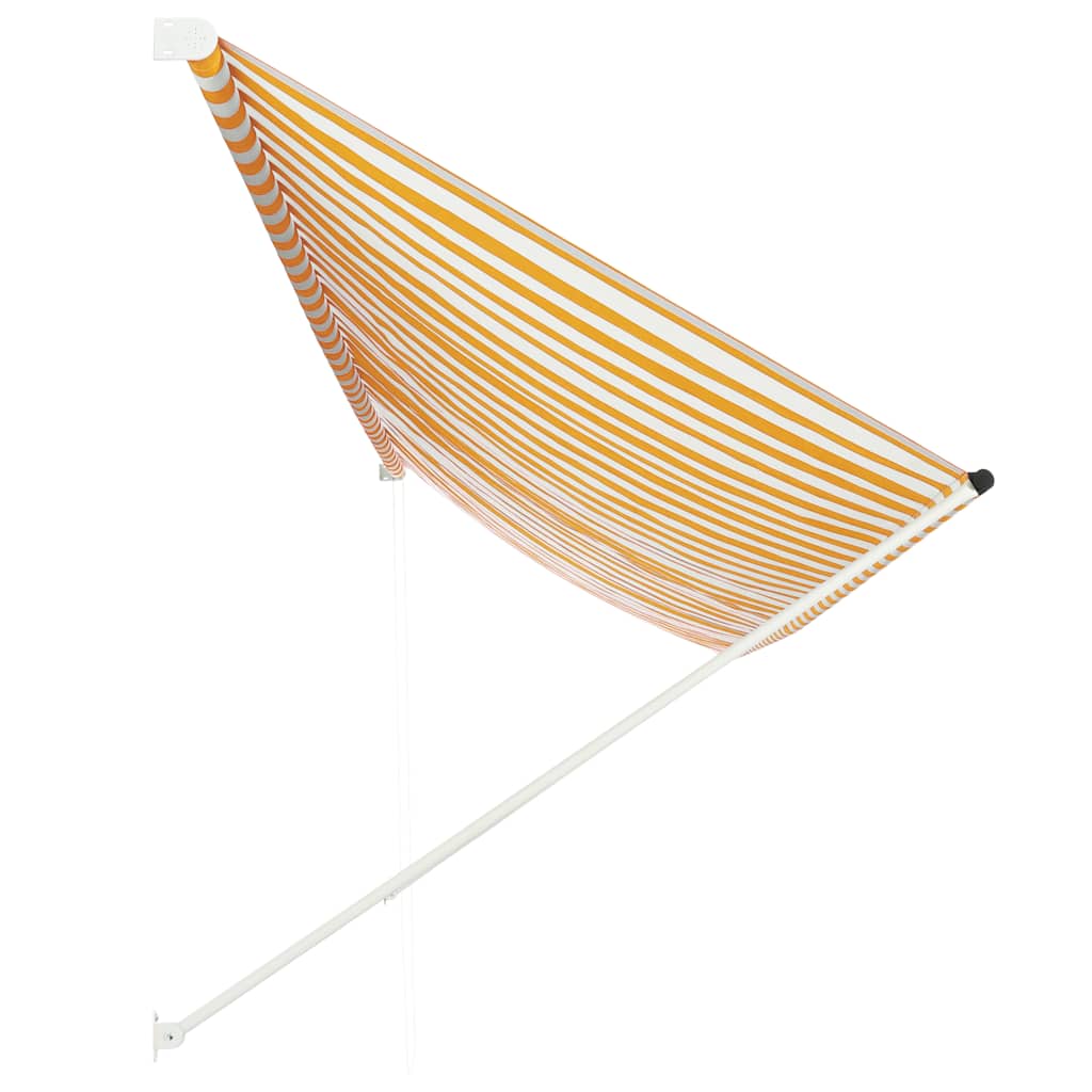 Vidaxl luifel extensible 400x150 cm jaune et blanc
