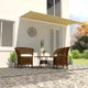 Vidaxl luifel extensible 400x150 cm jaune et blanc