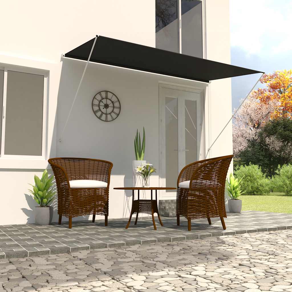 Vidaxl luifel extensible 350x150 cm anthracite