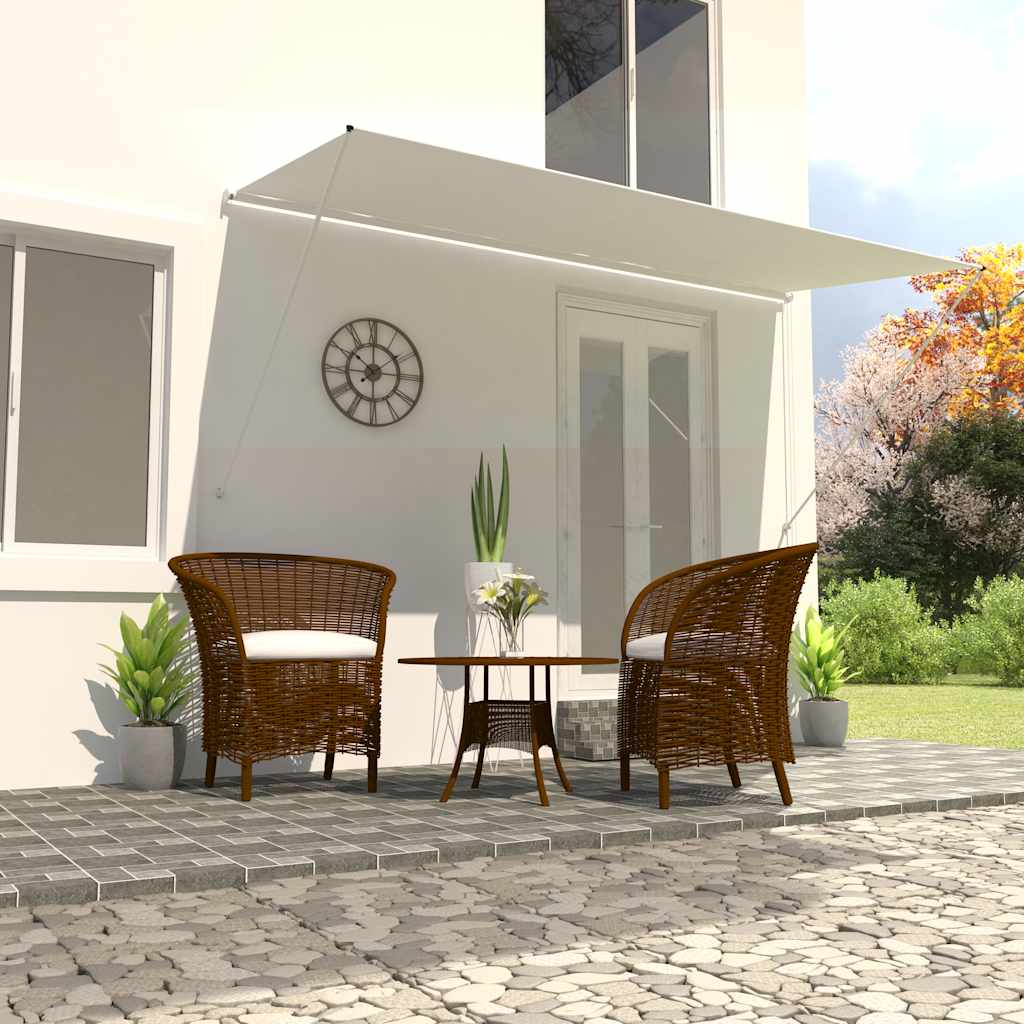 Vidaxl Luifel extensible 400x150 cm crème