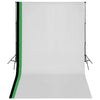 Ensemble de studio photo Vidaxl avec 3 arrière-plans de coton et cadre 3x5 m
