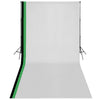 Ensemble de studio photo Vidaxl avec 3 arrière-plans de coton et cadre 3x6 m