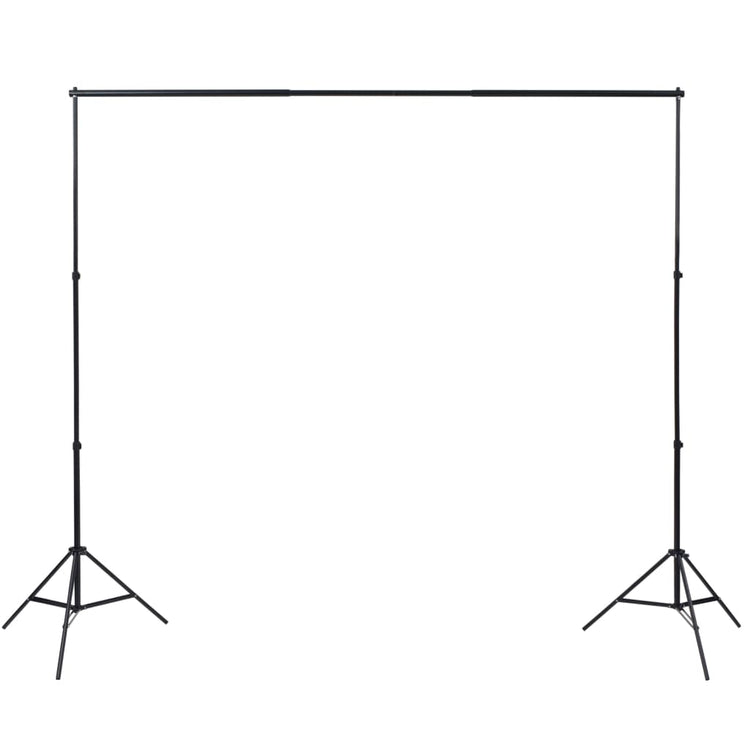 Ensemble de studio photo Vidaxl avec 3 arrière-plans de coton et cadre 3x6 m