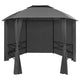 Vidaxl Garden Pavilion avec rideaux Hexagonal 360x265 cm