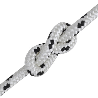 Corde de bateau vidaxl tressée 8 mm 250 m de polyester blanc
